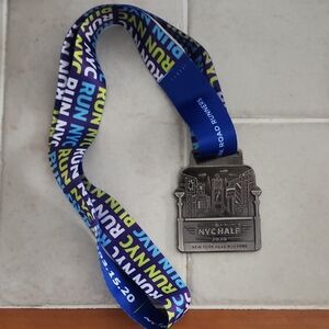 NYC Half Marathon 2020 Medal with Colorful Ribbon